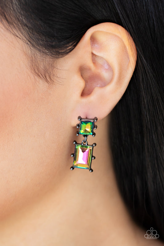 Cosmic Queen - multi - Paparazzi earrings