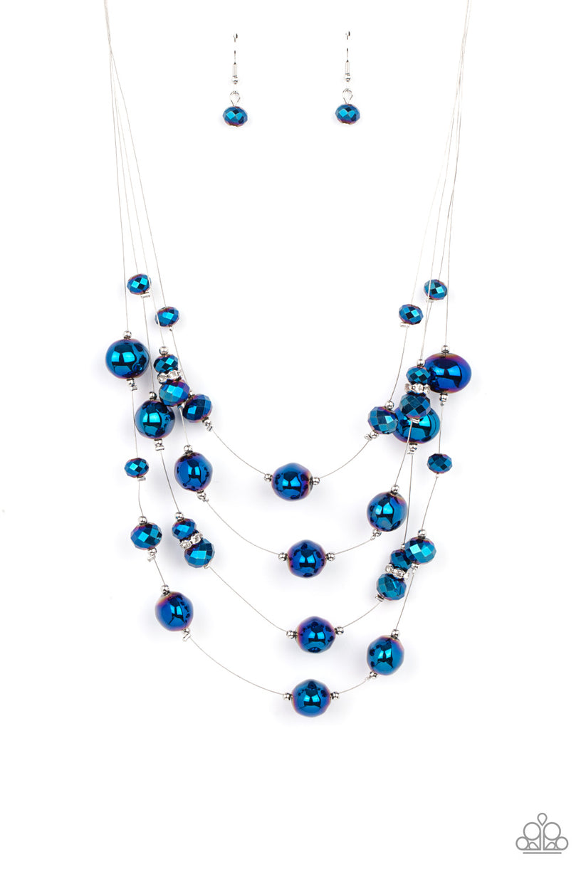 Cosmic Real Estate blue Paparazzi necklace JewelryBlingThing