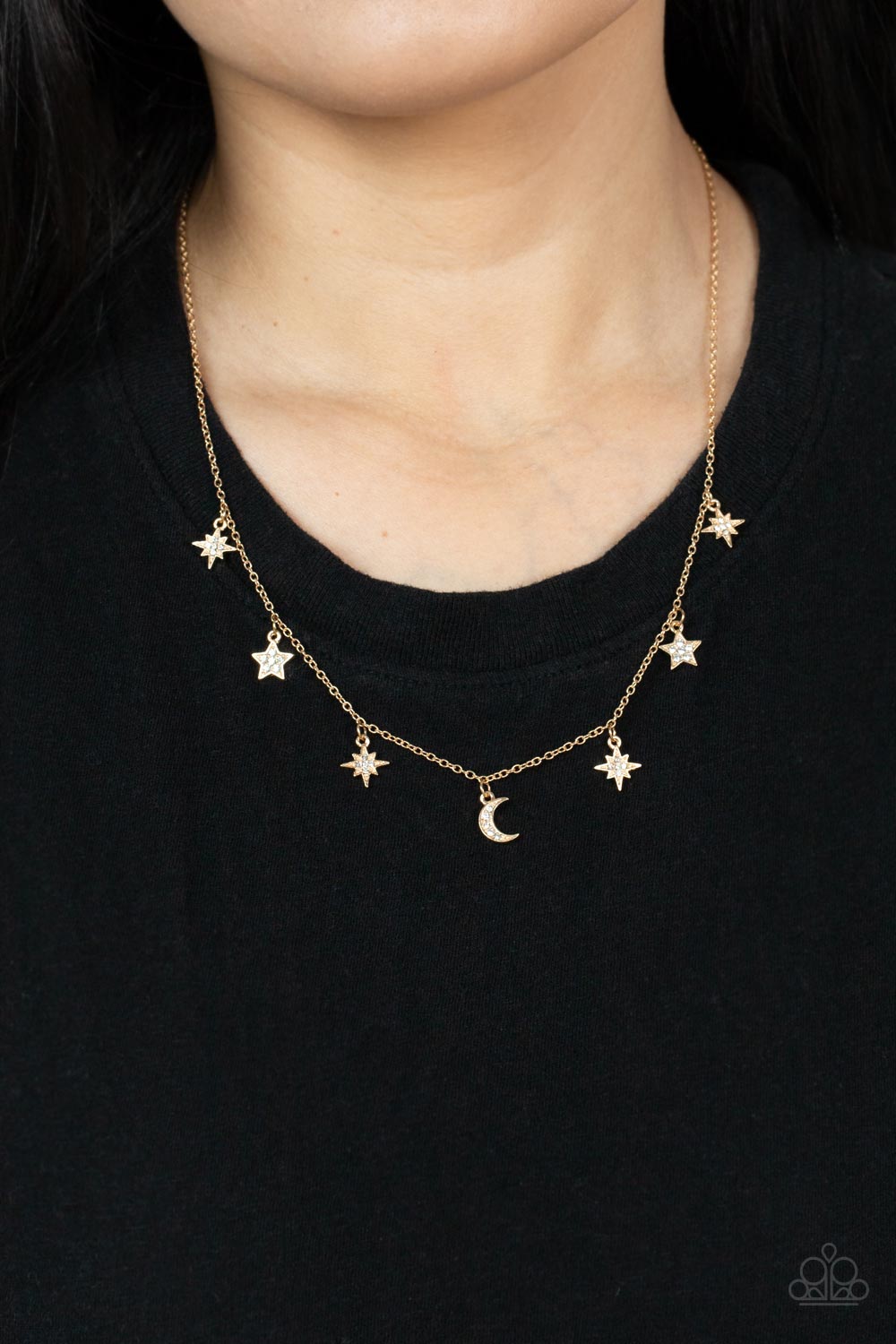 Cosmic Runway - gold - Paparazzi necklace