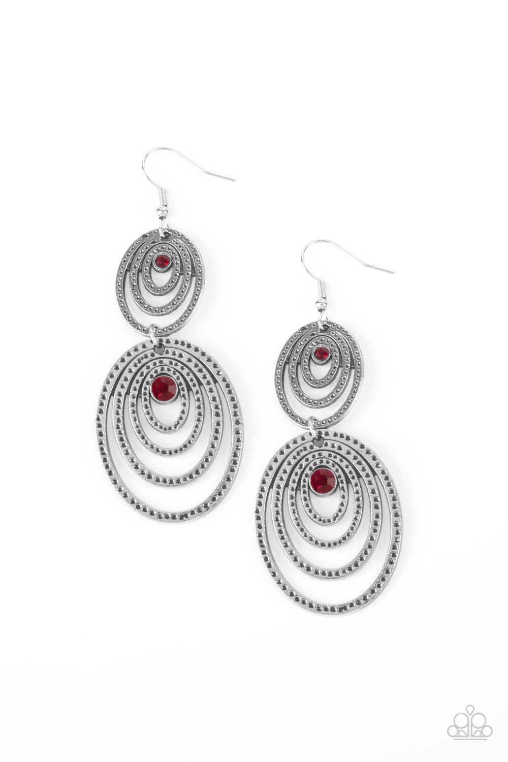 Cosmic Twirl - red - Paparazzi earrings
