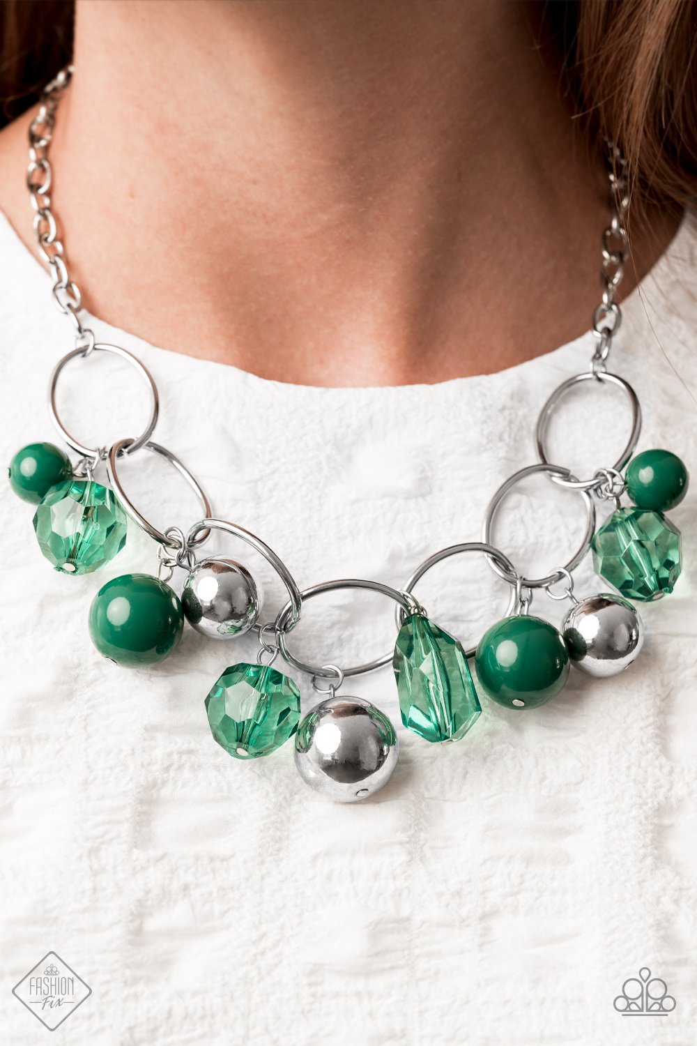 Cosmic Getaway-green-Paparazzi necklace