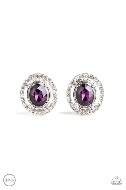 Cost a Fortune - purple - Paparazzi CLIP ON earrings