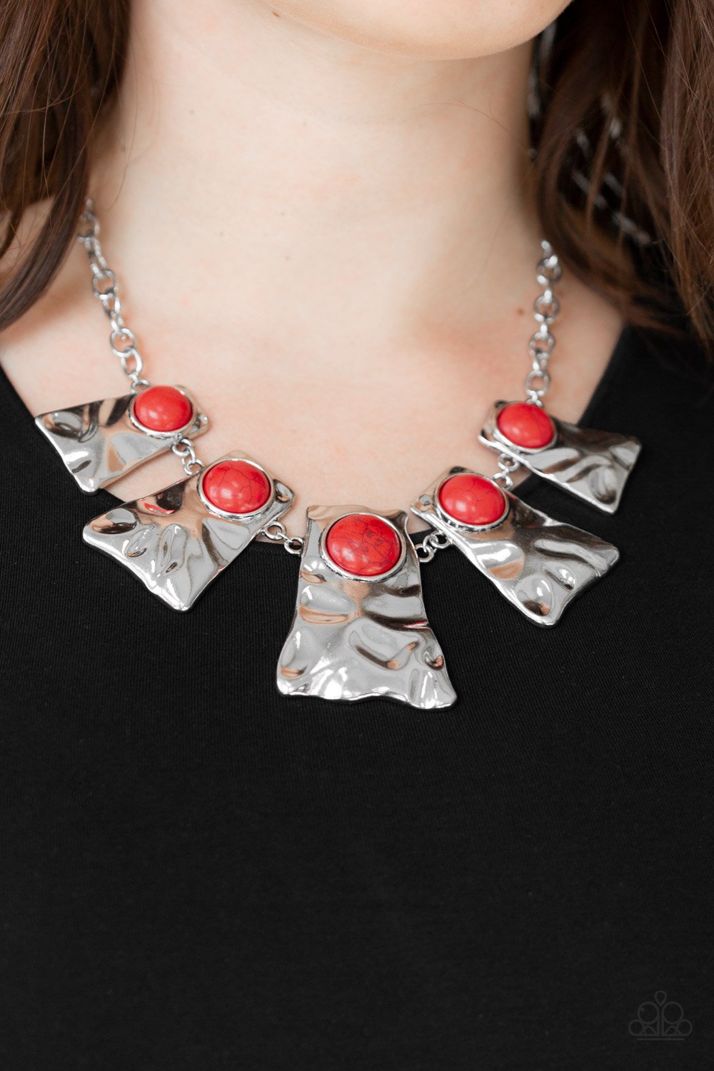 Cougar - red - Paparazzi necklace