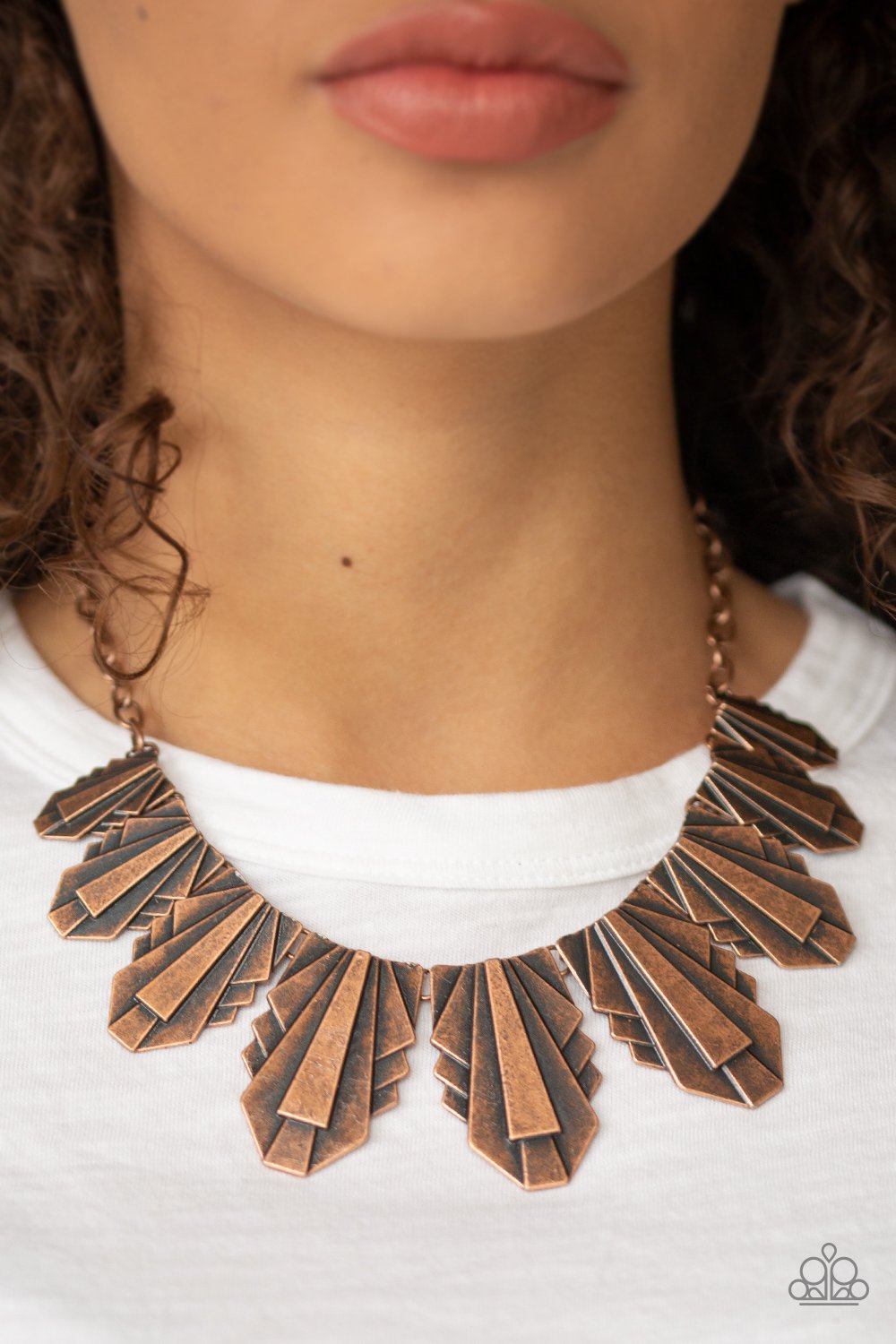 Cougar Cave-copper-Paparazzi necklace