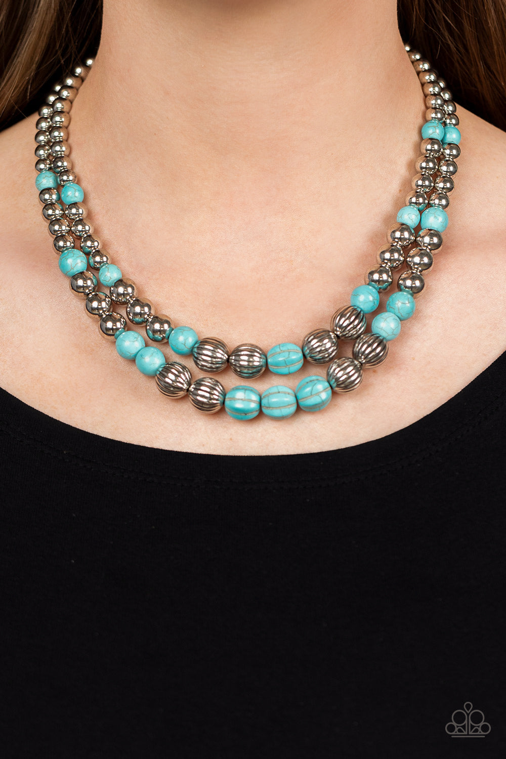 Country Road Trip - blue - Paparazzi necklace