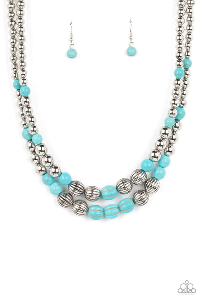 Country Road Trip - blue - Paparazzi necklace