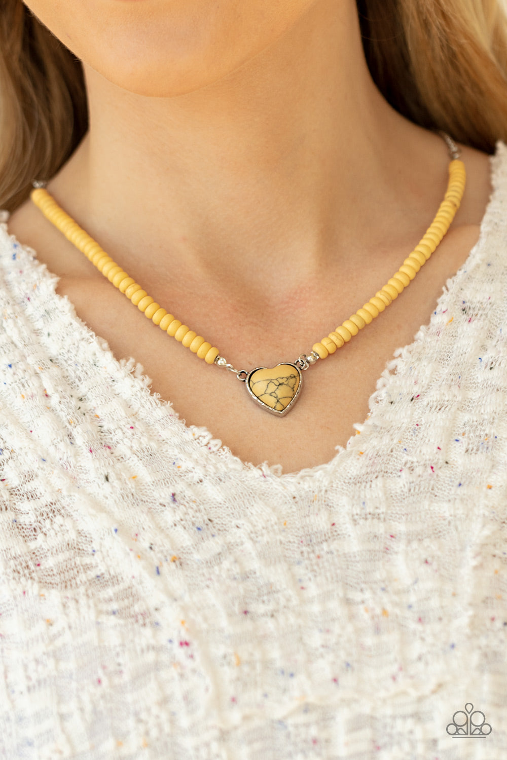 Country Sweetheart - yellow - Paparazzi necklace