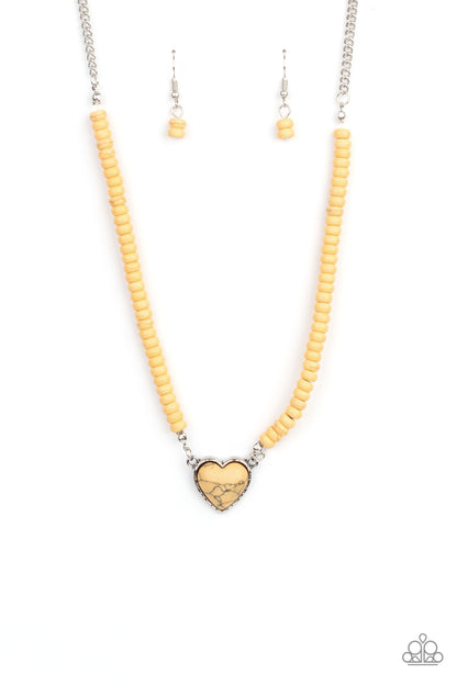 Country Sweetheart - yellow - Paparazzi necklace