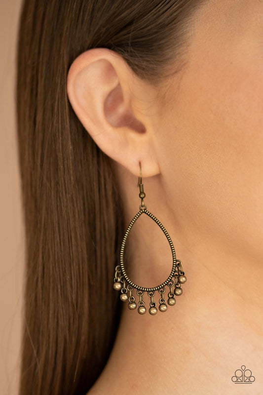 Country Charm-brass-Paparazzi earrings