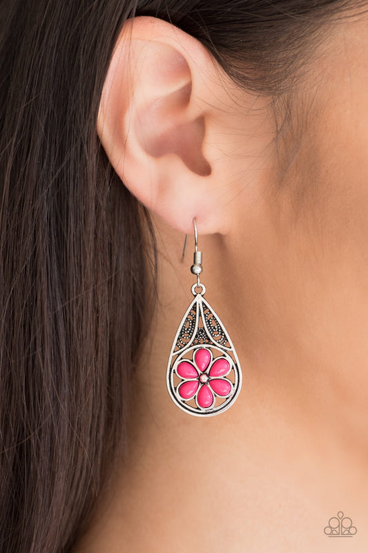 Countryside Cottage - pink - Paparazzi earrings