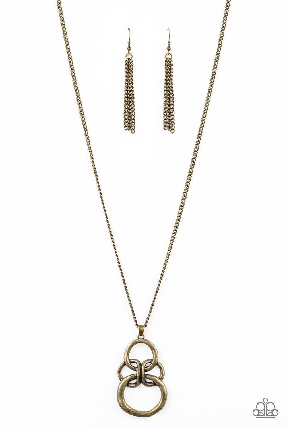 Courageous Contour - brass - Paparazzi necklace