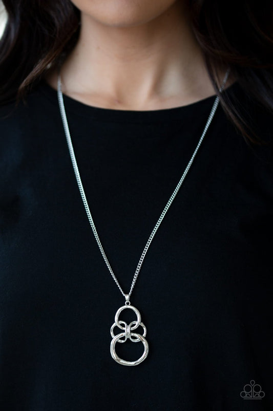 Courageous Contour-silver-Paparazzi necklace