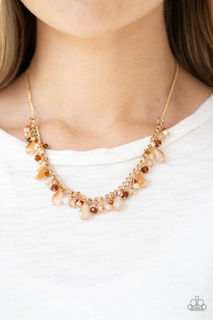 Couragelously Catwalk - gold - Paparazzi necklace