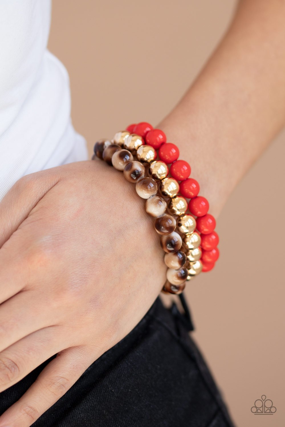 Courageously Couture-red-Paparazzi bracelet