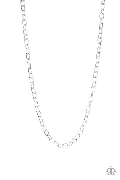 Courtside Seats - silver - Paparazzi mens necklace