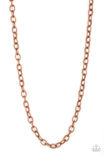 Courtside Seats - copper - Paparazzi MENS necklace