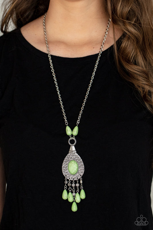 Cowgirl Couture - green - Paparazzi necklace