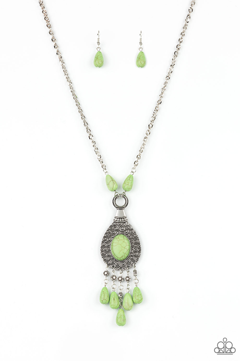 Cowgirl Couture - green - Paparazzi necklace