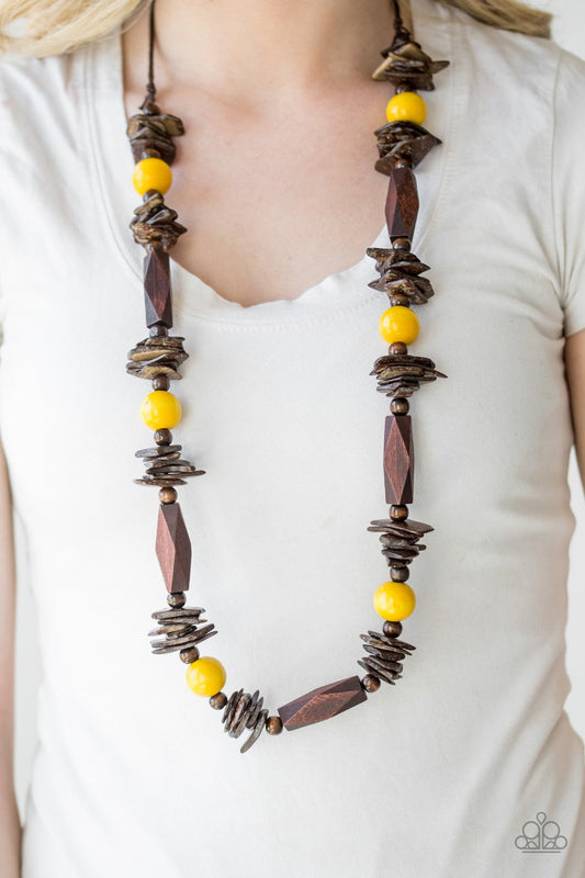 Cozumel Coast - yellow - Paparazzi necklace