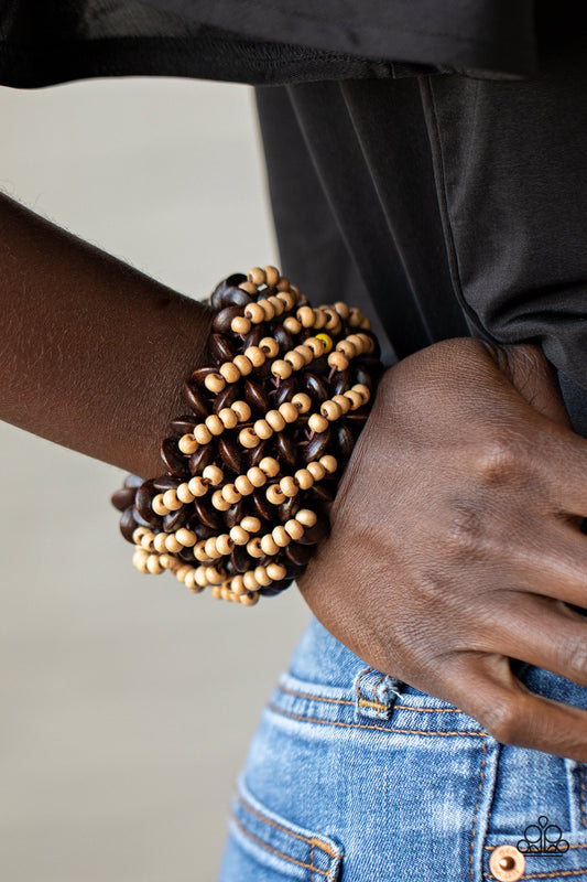 Cozy in Cozumel - brown - Paparazzi bracelet
