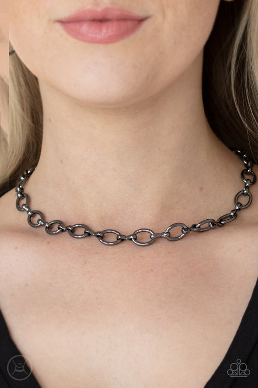 Craveable Couture - black - Paparazzi necklace
