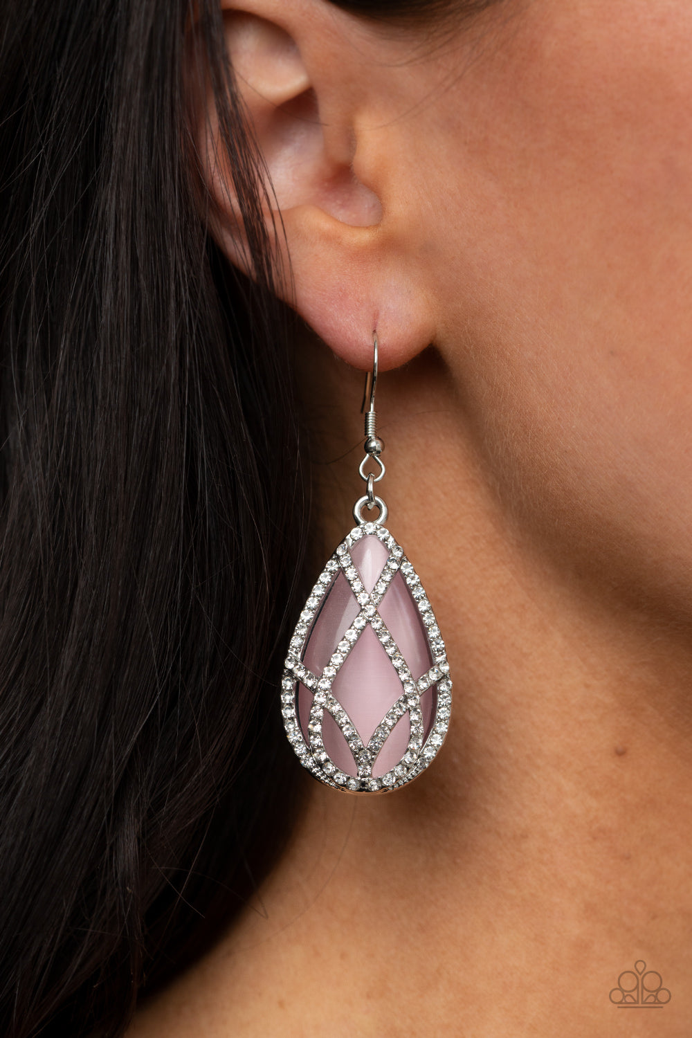 Crawling With Couture - pink - Paparazzi earrings