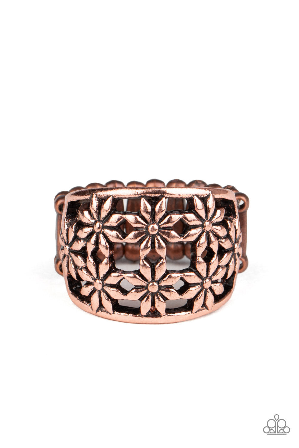 Crazy About Daisies - copper - Paparazzi ring