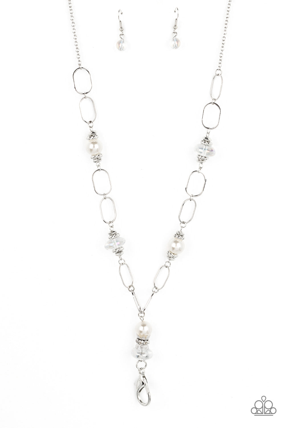 Creative Couture - white - Paparazzi LANYARD necklace – JewelryBlingThing