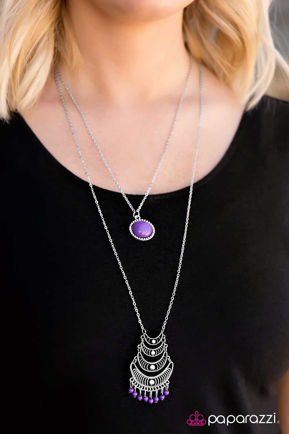 Crescent City - Purple - Paparazzi necklace