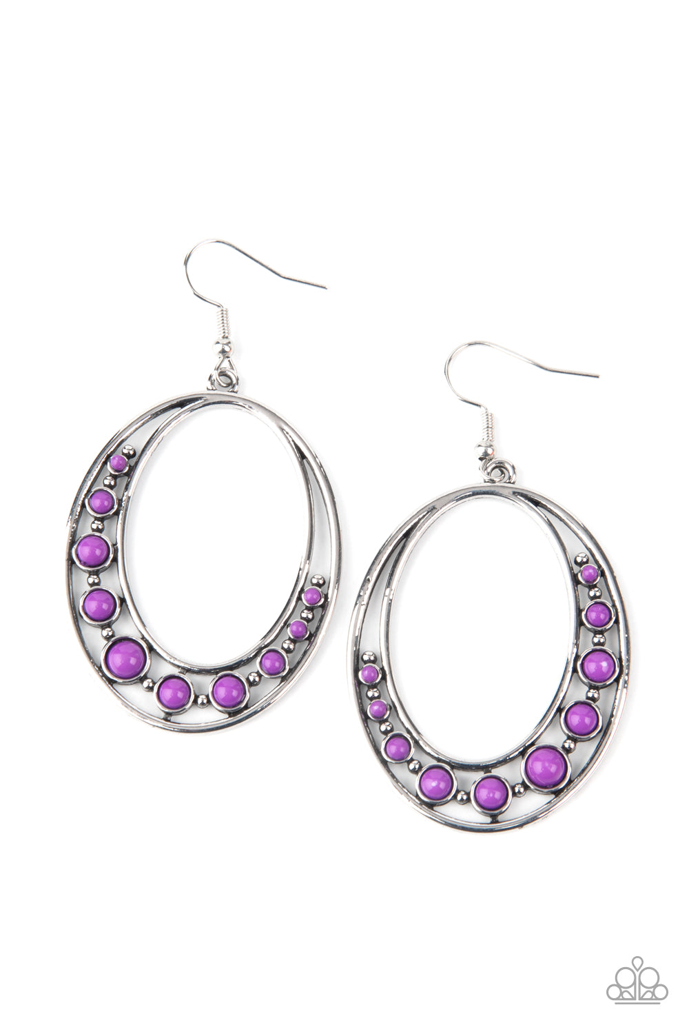 Crescent Cove - purple - Paparazzi earrings