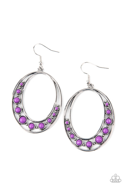 Crescent Cove - purple - Paparazzi earrings
