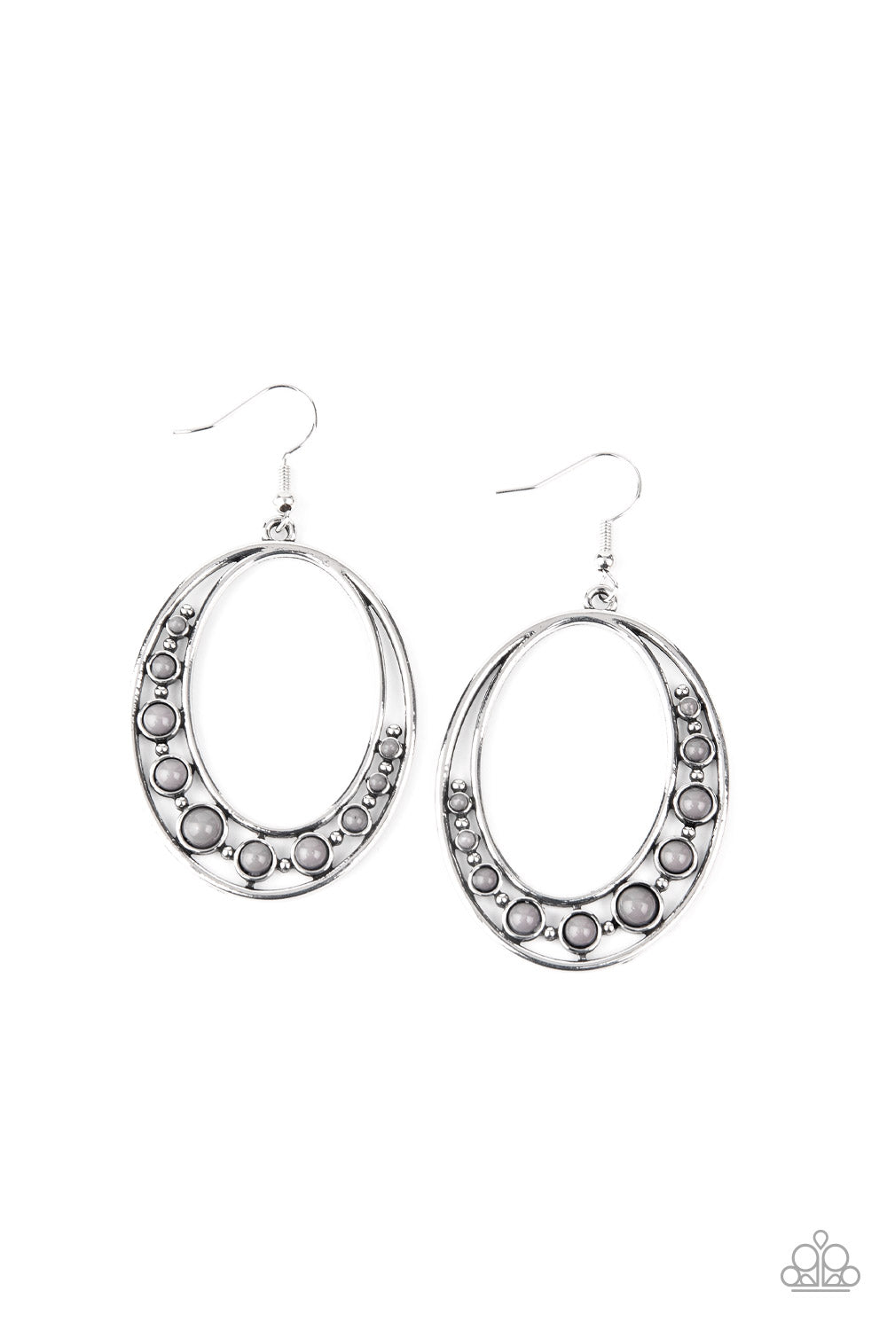 Crescent Cove - silver - Paparazzi earrings