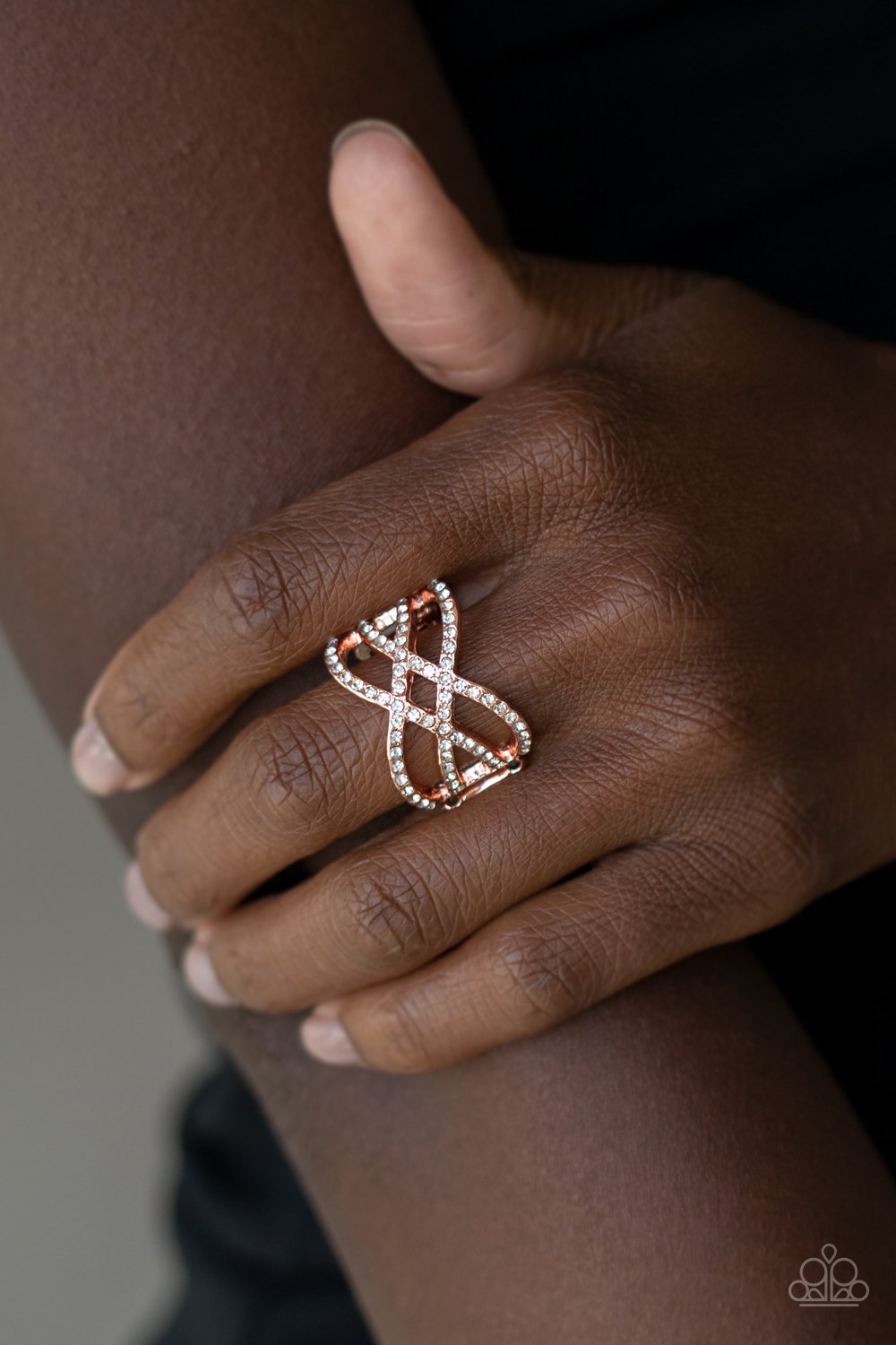 Cross Action Couture-copper-Paparazzi ring