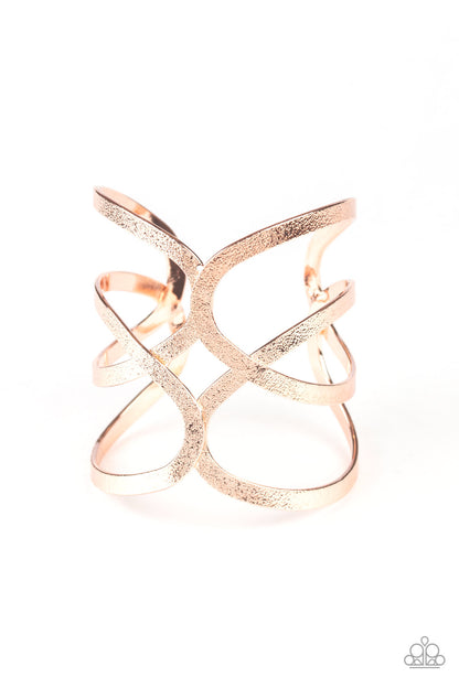 Crossing the Finish Line - rose gold - Paparazzi bracelet