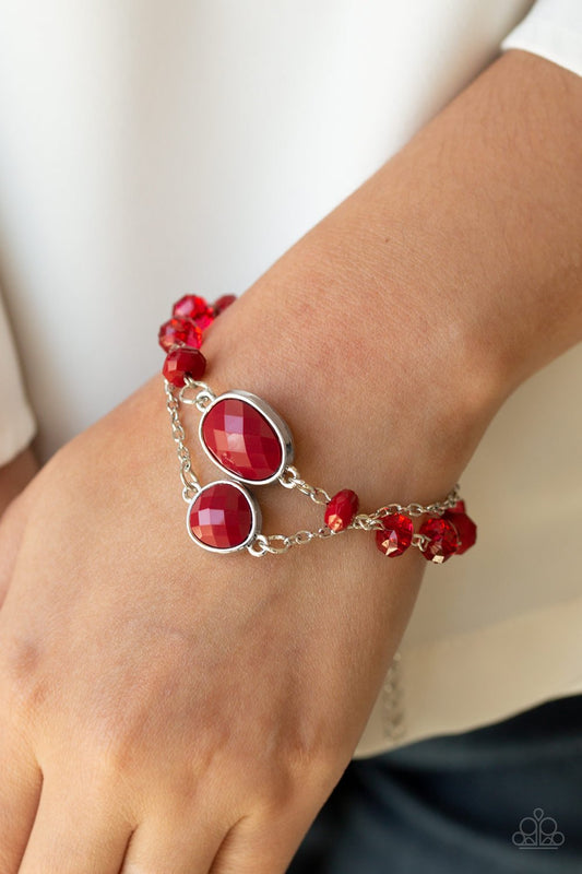Crowd Pleaser-red-Paparazzi bracelet