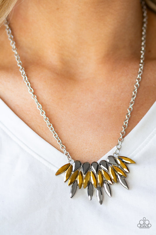 Crown Couture - brass - Paparazzi necklace