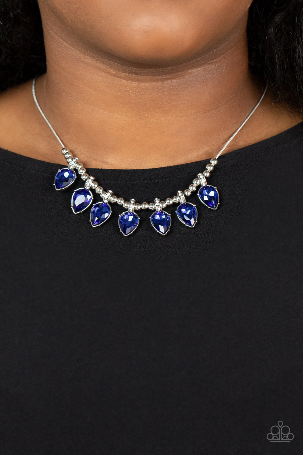 Crown Jewel Couture - blue - Paparazzi necklace