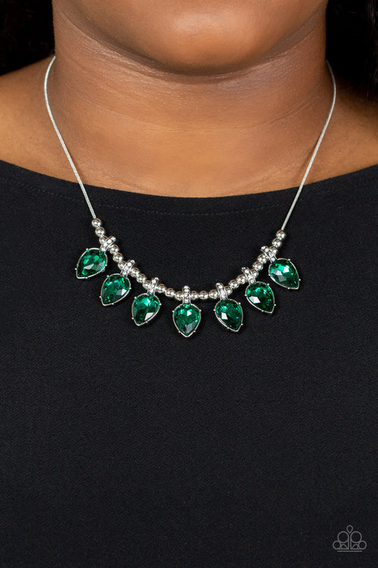 Crown Jewel Couture - green - Paparazzi necklace