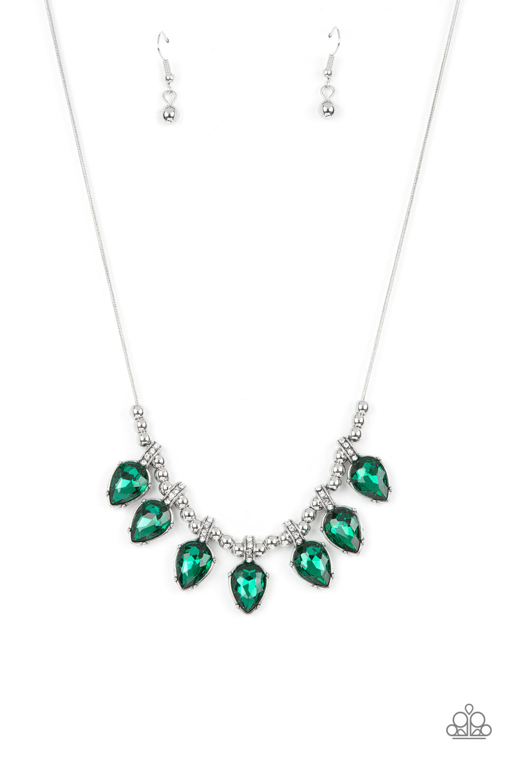 Crown Jewel Couture - green - Paparazzi necklace