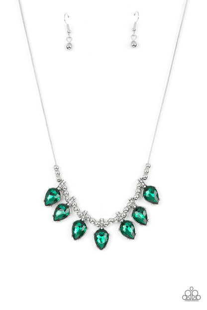 Crown Jewel Couture - green - Paparazzi necklace