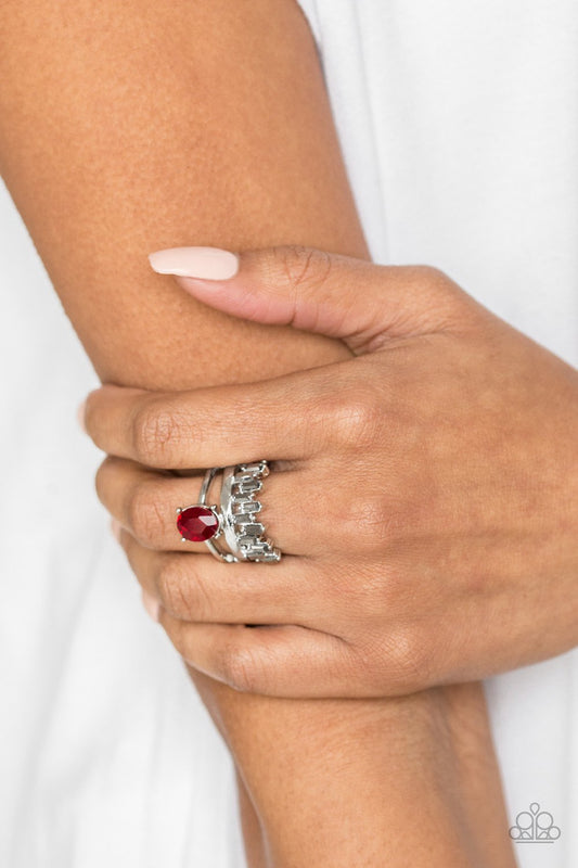 Crowned Victor - red - Paparazzi ring