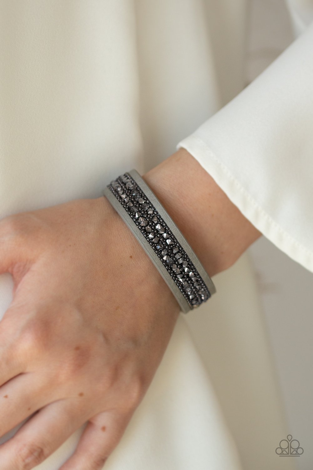 Crunch Time-silver-Paparazzi bracelet