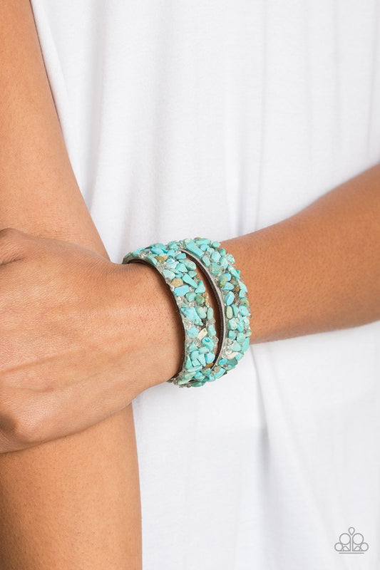 Crush to Conclusions - blue - Paparazzi wrap bracelet