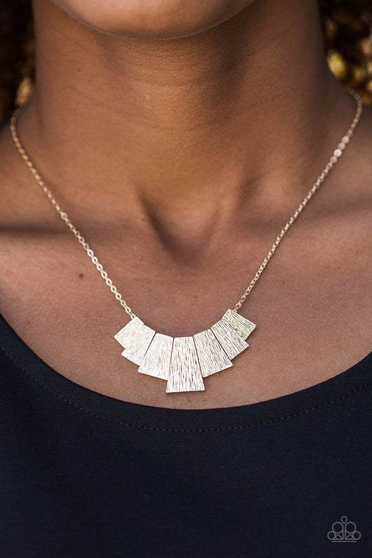 Cry Wolf - gold - Paparazzi necklace