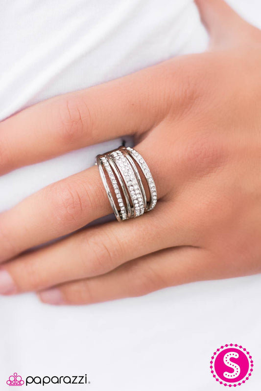 Crystal Bridges - White - Paparazzi ring