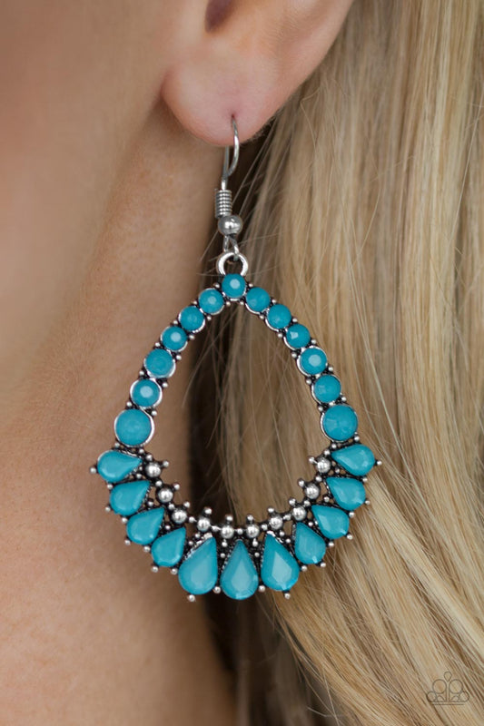 Crystal Waters - blue - Paparazzi earrings