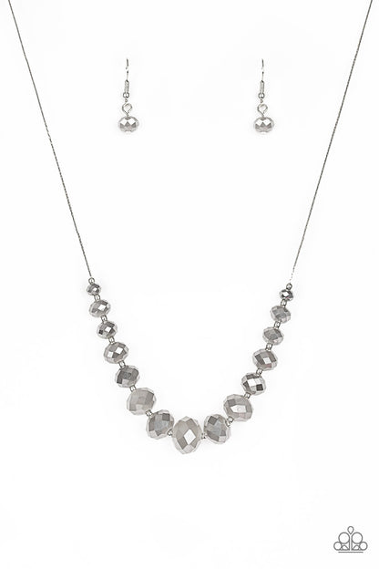 Crystal Carriages - silver - Paparazzi necklace
