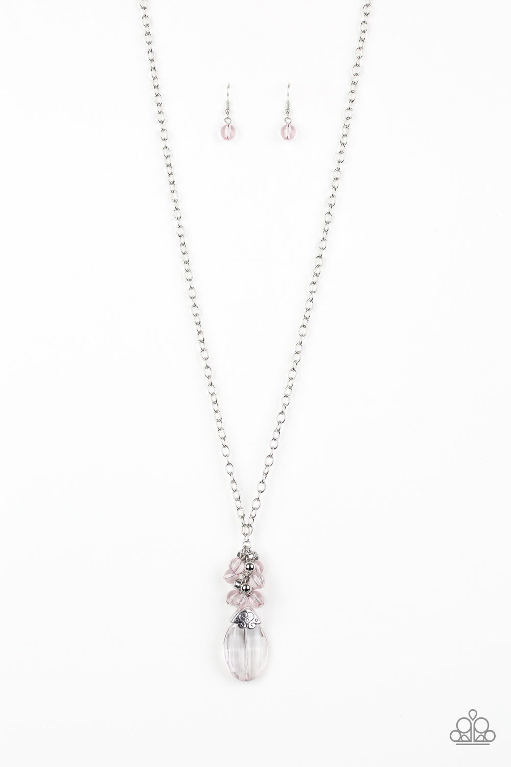 Crystal Cascade - pink - Paparazzi necklace