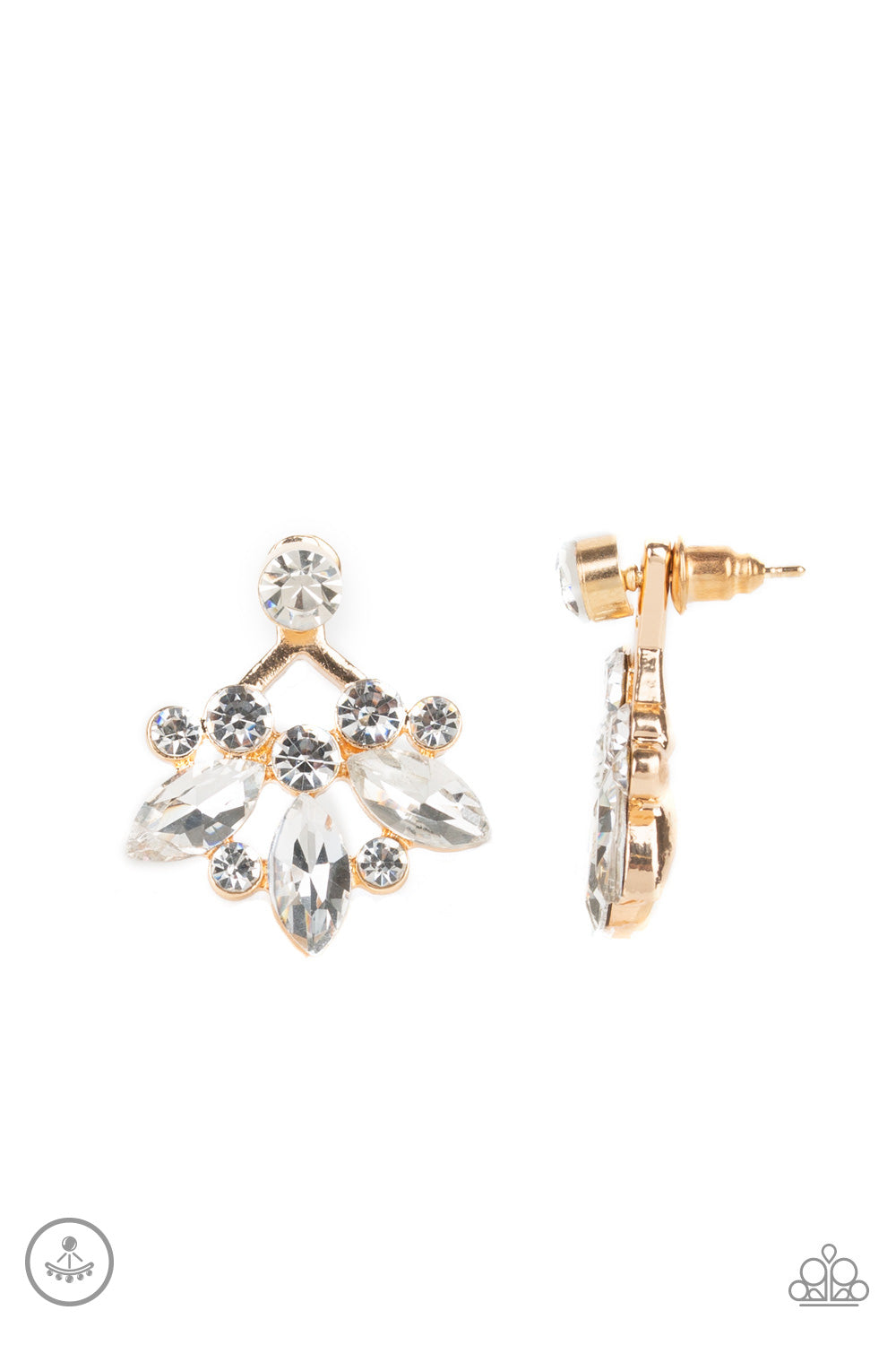 Crystal Constellations - gold - Paparazzi earrings