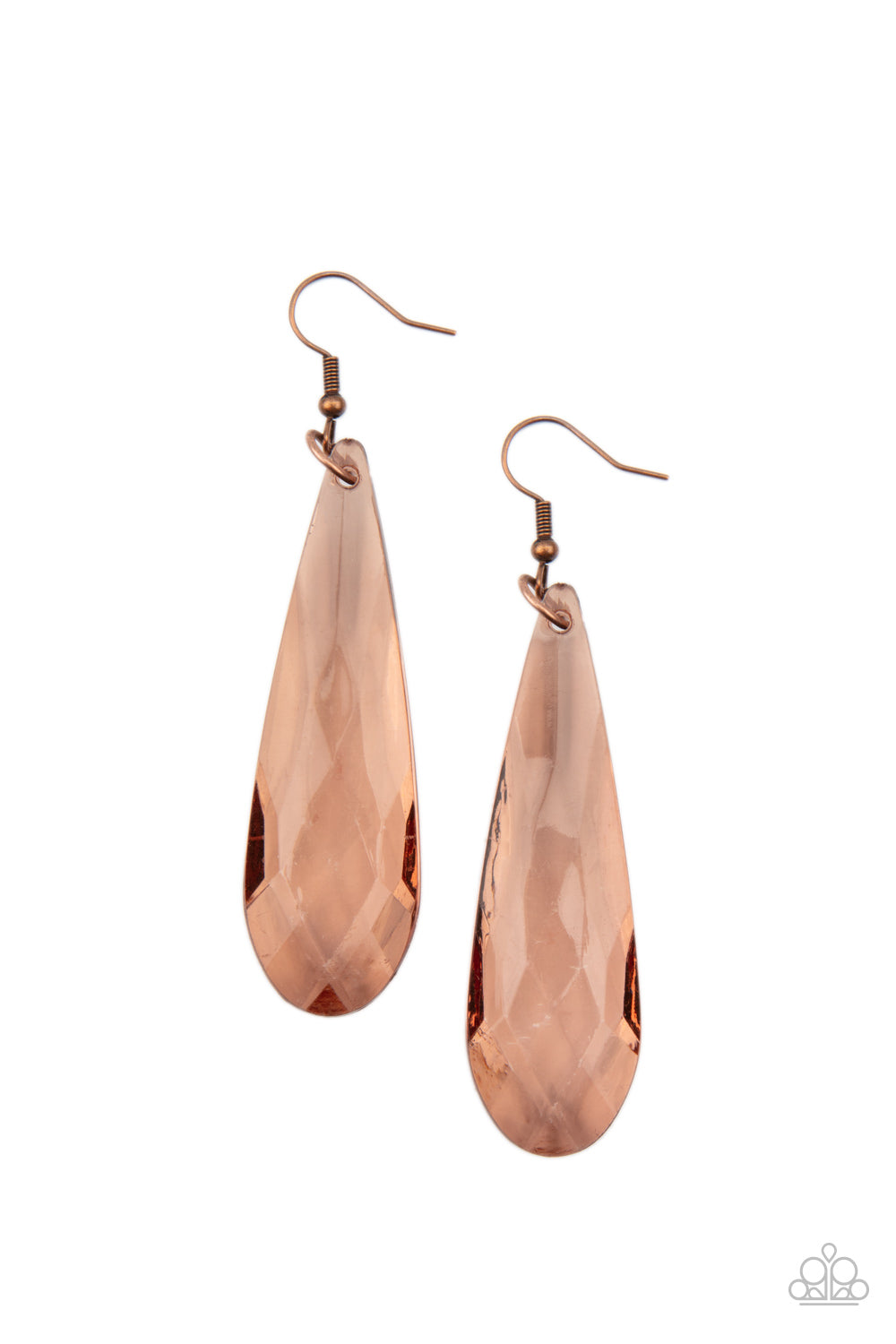 Crystal Crowns - copper - Paparazzi earrings